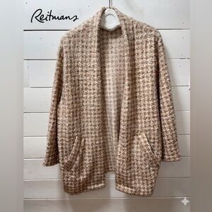 REITMANS – Rose & Cream Bouclé Open Cardigan XL